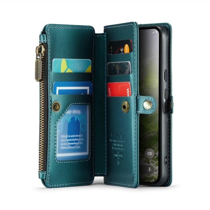 Caseme - CASEME Plånboksfodral Konstläder för Google Pixel 10 Pro/10/9 Pro - Grön