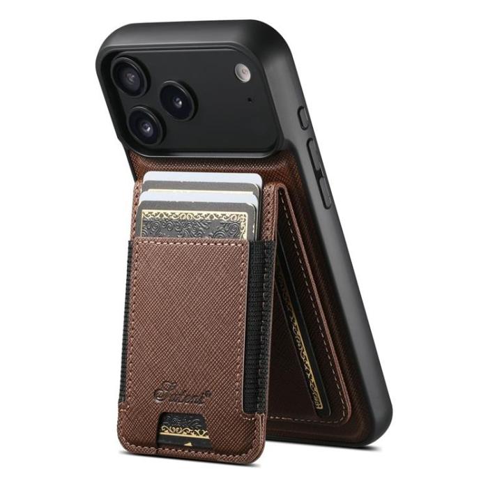 SUTENI - SUTENI iPhone 17 Pro Max Mobilskal MagSafe korthållare - Brun