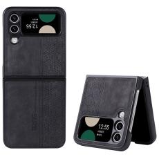 AZNS - AZNS Samsung Galaxy Z Flip4 Fodral KonstL&auml;der - Svart