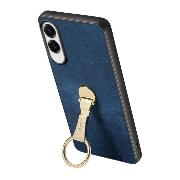 CASENEO - CASENEO D22 Fodral för Samsung Galaxy S25 Edge - KonstLäder - Blå