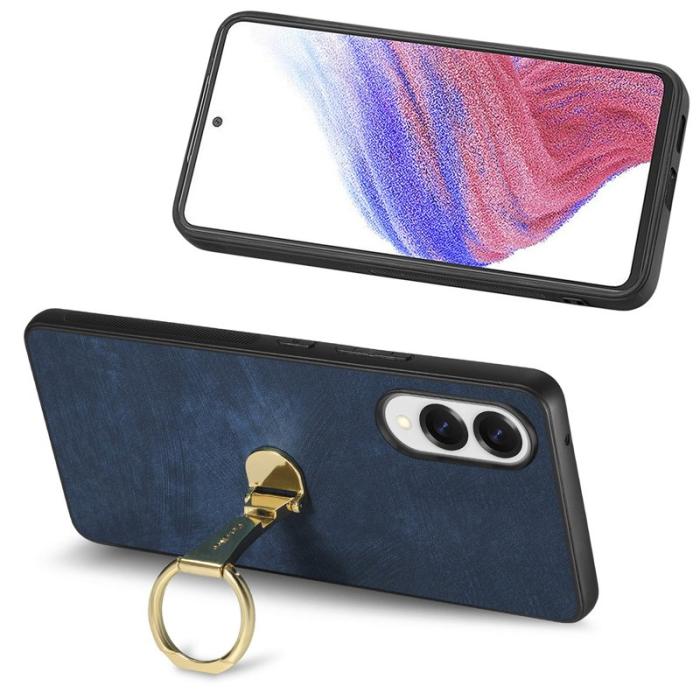 CASENEO - CASENEO D22 Fodral för Samsung Galaxy S25 Edge - KonstLäder - Blå