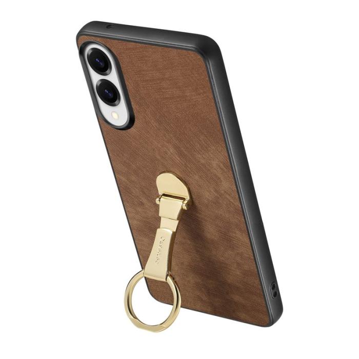 CASENEO - CASENEO D22 Fodral för Samsung Galaxy S25 Edge - KonstLäder - Brun