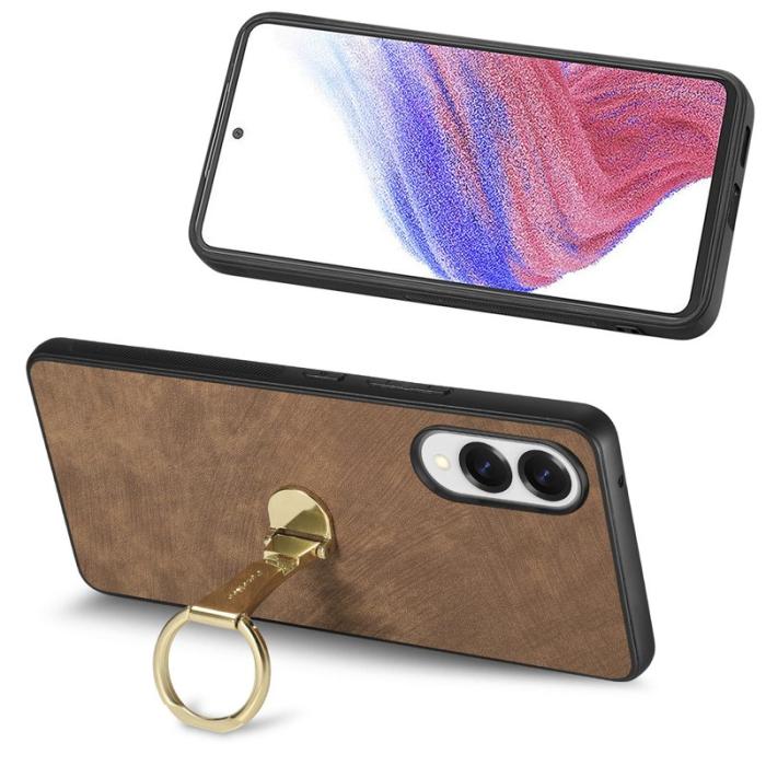 CASENEO - CASENEO D22 Fodral för Samsung Galaxy S25 Edge - KonstLäder - Brun