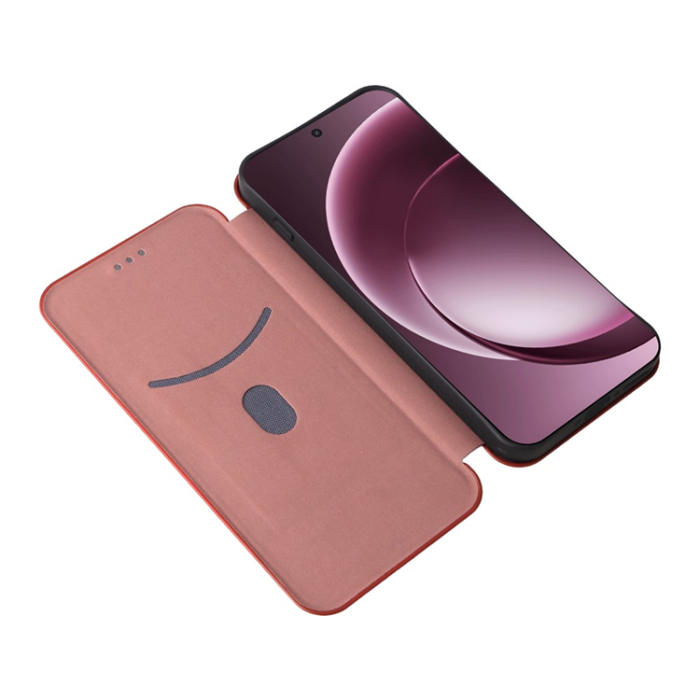 A-One Brand - OnePlus 15 Plånboksfodral Carbon Fiber Drop-Proof Konstläder - Brun