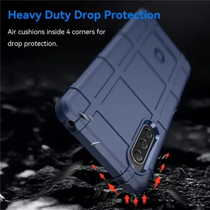 A-One Brand - Sony Xperia 10 V Mobilskal Rugged Square Grid - Blå