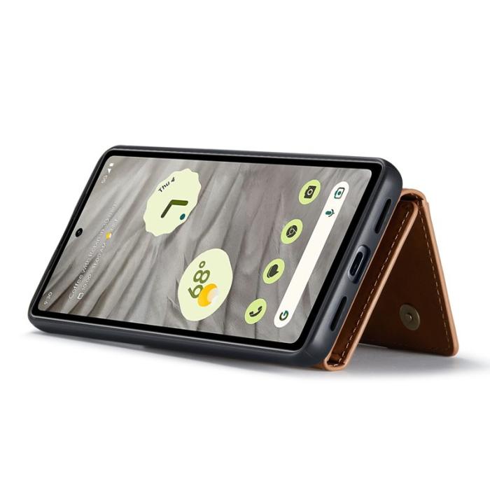 DG.MING - DG.MING Google Pixel 7a Konstläder Plånboksfodral med Ställ - Brun
