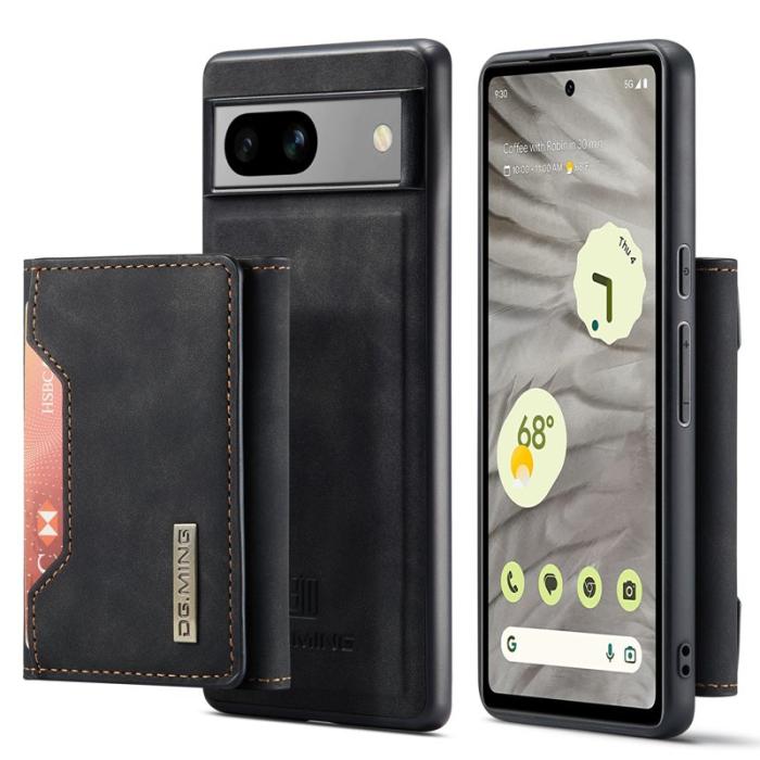 DG.MING - DG.MING Google Pixel 7a Konstläder Plånboksfodral med Ställ - Svart