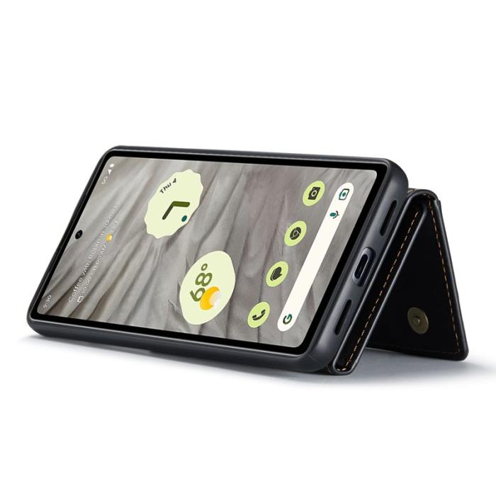 DG.MING - DG.MING Google Pixel 7a Konstläder Plånboksfodral med Ställ - Svart