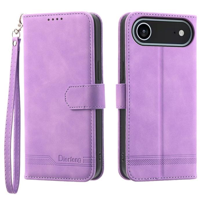 DIERFENG - DIERFENG DF-03 iPhone Air Plånboksfodral Konstläder - Lila