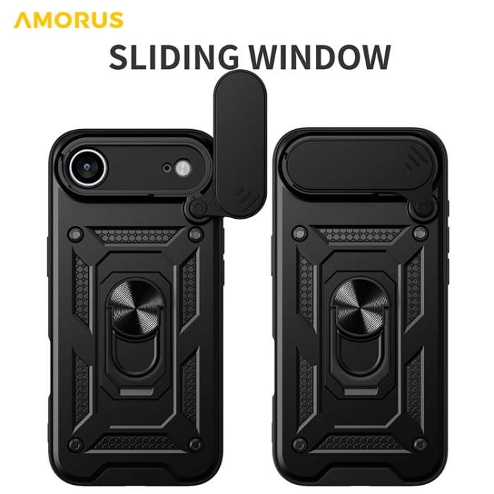 Amorus - AMORUS iPhone Air Mobilskal Med Kameralinsreglage - Blå