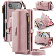 Caseme - CASEME iPhone Air Plånboksfodral Zipper RFID C39 - Rosa