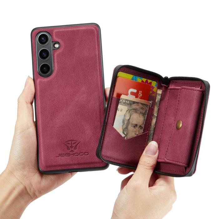 JEEHOOD - JEEHOOD J02 Fodral för Samsung Galaxy S24 FE Röd 2-i-1 TPU