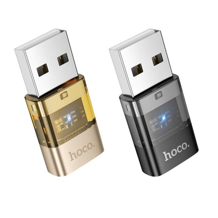 Hoco - HOCO USB-A till USB-C Adapter UA36C - Guld