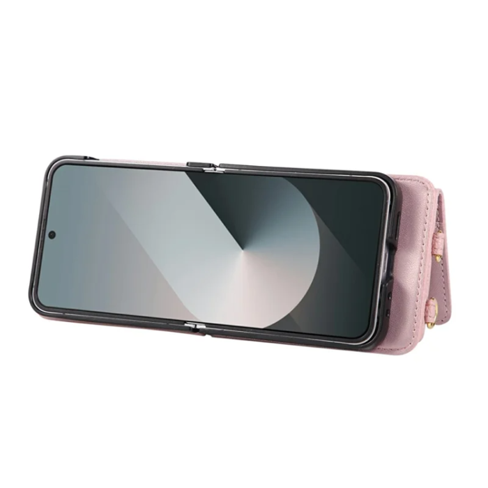 A-One Brand - Galaxy Z Flip 7 FE / Z Flip 6 Mobilskal Korthållare Kickstand Rhombus - Rosa