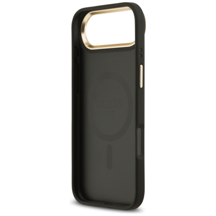 Guess - Guess iPhone 17 Air Mobilskal Magsafe Grained Strass Logo - Svart