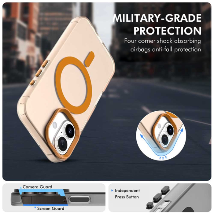 ENKAY - ENKAY iPhone 17 Mobilskal MagSafe Med 9H Härdat Glas - Vit