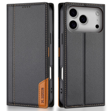 N.BEKUS - N.BEKUS iPhone 17 Pro Plånboksfodral RFID Blocking P3 - Svart
