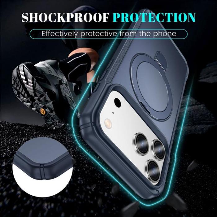 A-One Brand - iPhone 17 Pro Max Mobilskal MagSafe Rotating Kickstand - Sapphire