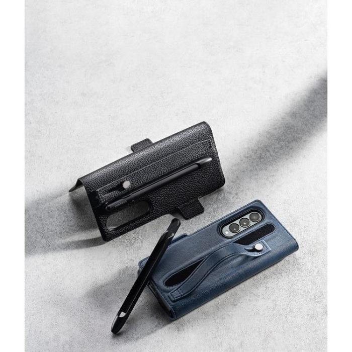 UTGATT1 - Ringke Galaxy Z Fold 4 Plånboksfodral Signature EZ Strap - Svart
