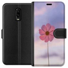 iSecrets - Plånboksfodral till OnePlus 6T med Rosa blomma