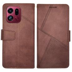IDEWEI - IDEWEI Oppo Find X9 Pro Pl&aring;nboksfodral Konstl&auml;der St&auml;ll - Brun