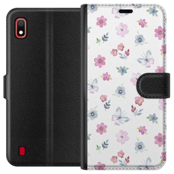 iSecrets - Plånboksfodral till Samsung Galaxy A10 med Blommor och fjärillar