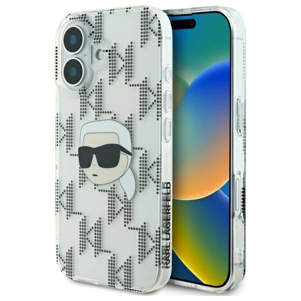 Karl Lagerfeld iPhone 16 Mobilskal IML Karl Head Electroplated - Clear | 2353 | AlltMobil