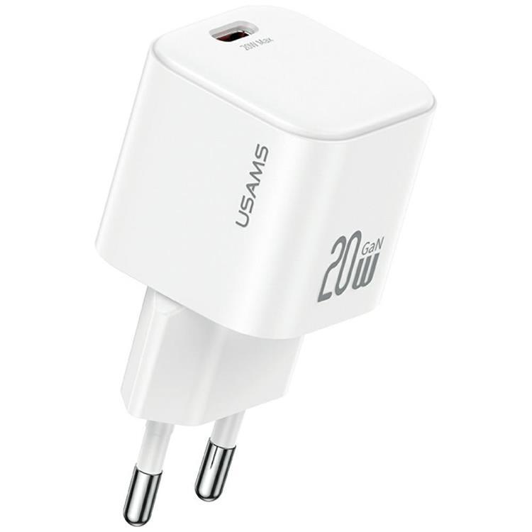 USAMS Snabbladdare 20W USB-C Med USB-C 1m Kabel JO Series - Vit | 505295 | AlltMobil