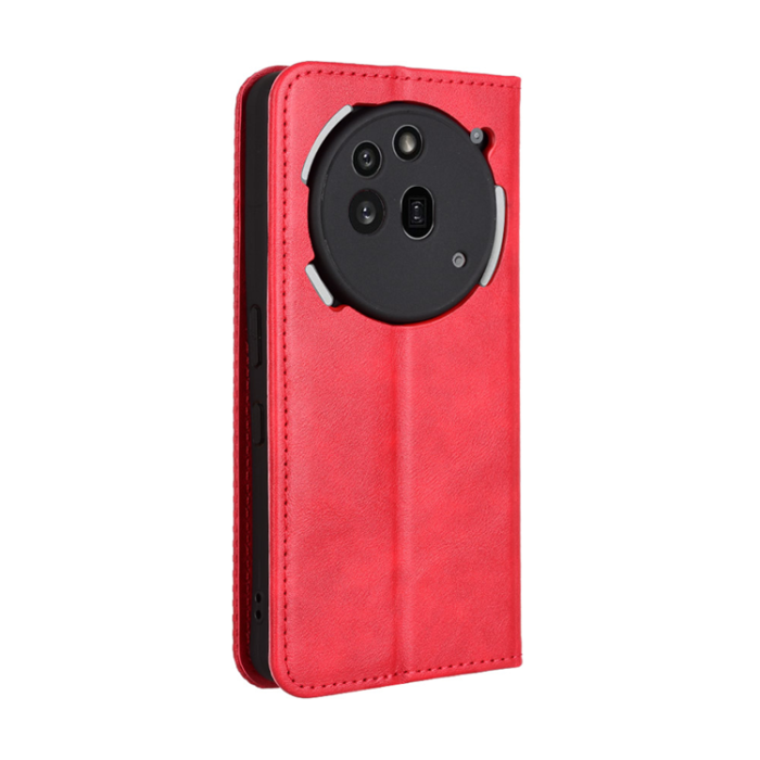 A-One Brand - Nothing Phone (3a) Pro Plånboksfodral Retro Kickstand - Röd