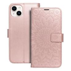 OEM - iPhone 14 Plus Pl&aring;nboksfodral Mezzo Eco L&auml;der Ros&eacute;guld