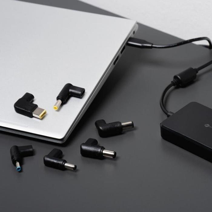 Forcell - Forcell Universal Laptopladdare 90W (6 Adaptrar) E856 - Svart