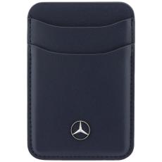 Mercedes - Mercedes MagSafe Korth&aring;llare L&auml;der Pl&aring;nbok - Marinbl&aring;