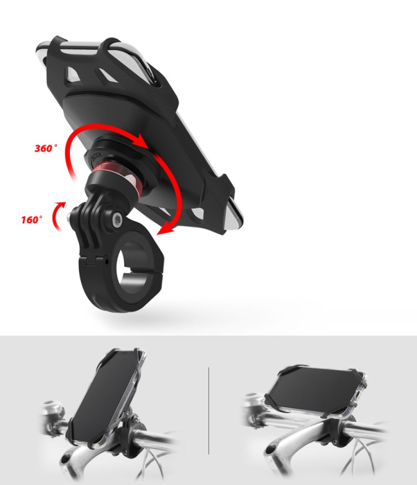 UTGATT1 - Ringke Mobilhållare för Cykel Spider Grip - Svart