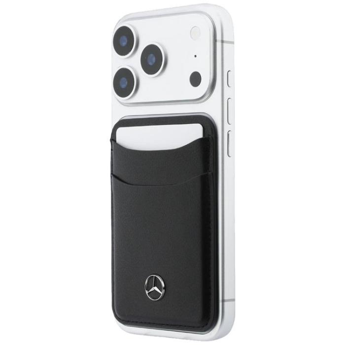 Mercedes - Mercedes MagSafe Korthållare Läder Plånbok - Svart