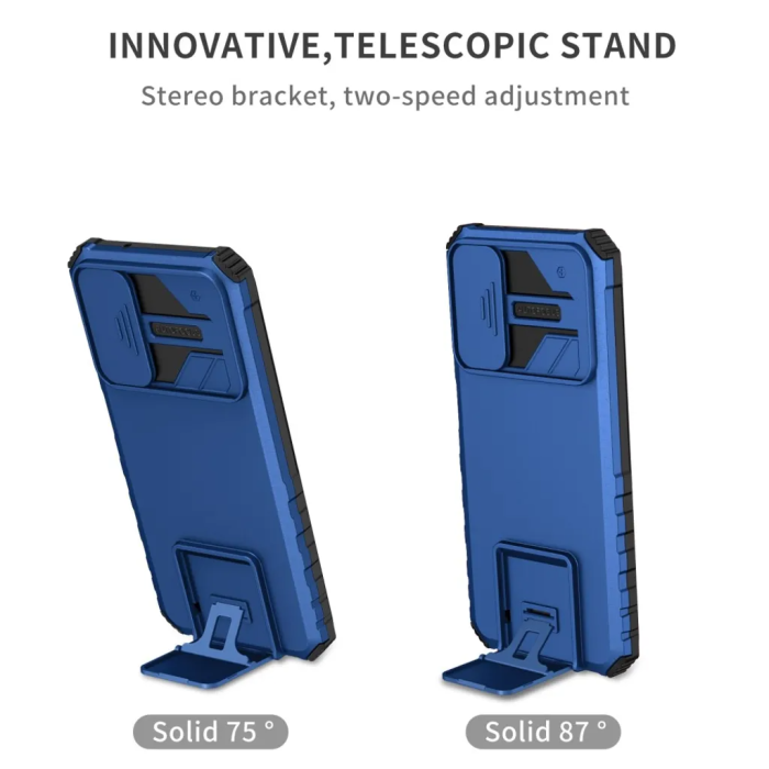 Taltech - Galaxy A14 5G/4G Mobilskal Stöttåligt Kickstand - Blå