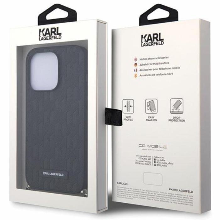 KARL LAGERFELD - KARL LAGERFELD iPhone 14 Pro Max Mobilskal Monogram Chain