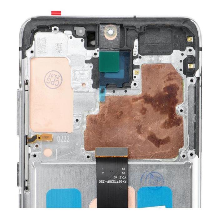 OEM - SAMSUNG S20 Plus Skärm med LCD-display SOFT OLED - Vit