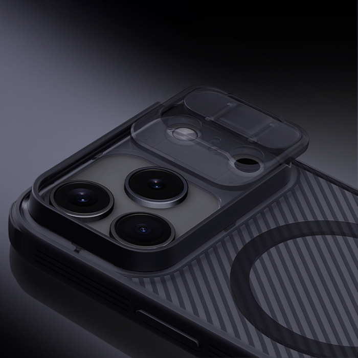 Nillkin - Nillkin iPhone 17 Pro Max Mobilskal MagSafe CamShield Pro - Transparent Svart