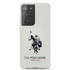 US Polo - US Polo Silicone Logo Skal Galaxy S21 Ultra - Vit