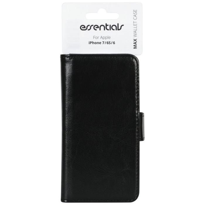 UTGATT1 - Essentials MAX Plånboksfodral till iPhone 7/8/SE 2020 - Svart