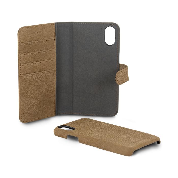 UTGATT5 - Champion Wallet Läder iPhone X - Coffee