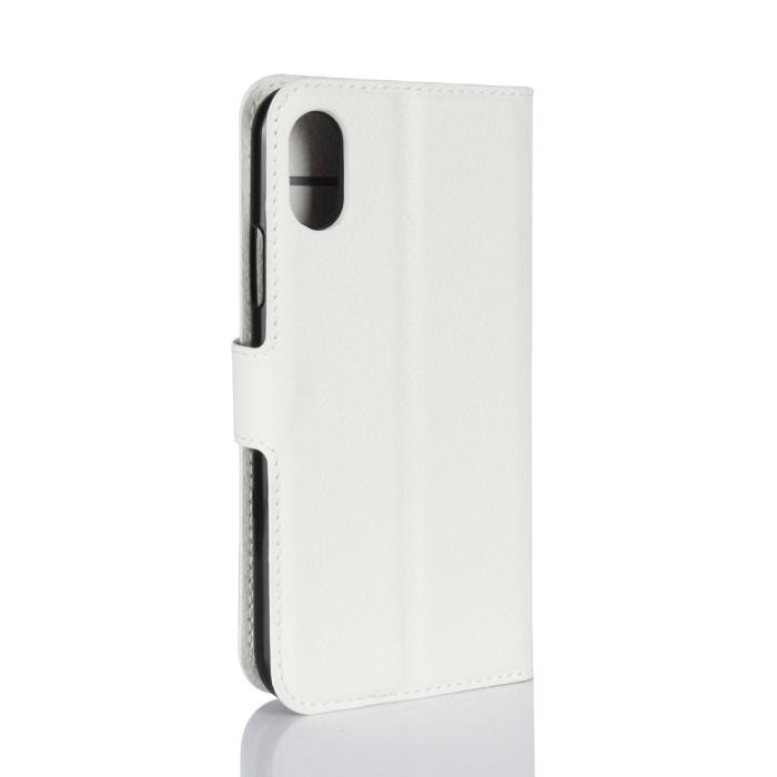 OEM - Litchi Plånboksfodral till iPhone XS / X - Vit