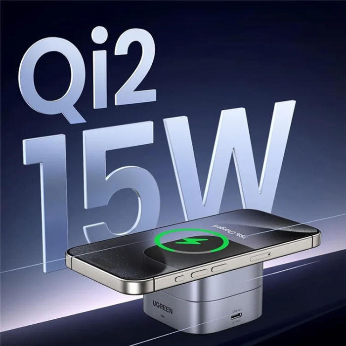 Ugreen - Ugreen Qi2 MagSafe Trådlös Laddare iPhone, Airpods 15W