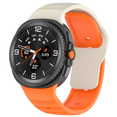 A-One Brand - Galaxy Watch 8/8 Classic (40/44/46mm) Armband Dot Pattern - Starlight/Orange