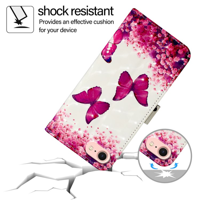 A-One Brand - iPhone 16e Plånboksfodral Printing Pattern Med Rem