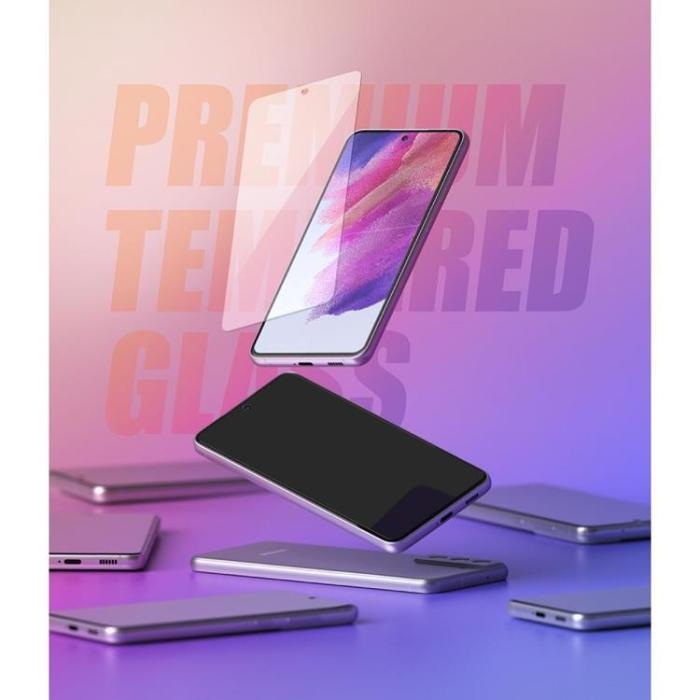 UTGATT - Ringke ID 2-Pack Härdat Glas Skärmskydd Galaxy S21 FE - Clear
