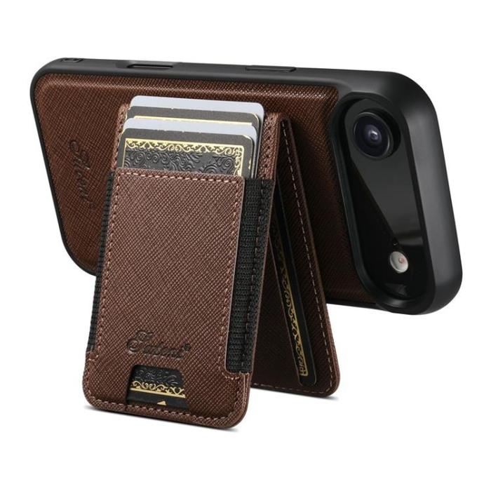 SUTENI - SUTENI iPhone 17 Air Mobilskal MagSafe korthållare - Brun