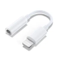 SiGN - SiGN Lightning till 3.5mm AUX Adapter - Vit