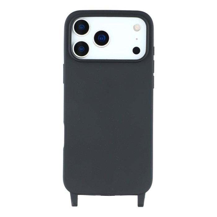 A-One Brand - iPhone 17 Pro Max Mobilskal TPU med Hål för Rem - Svart