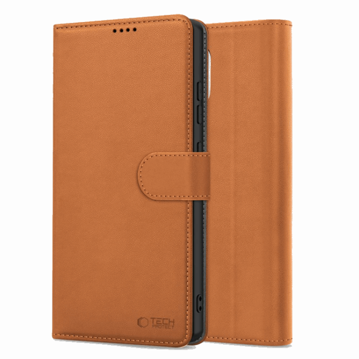 Tech-Protect - Tech-Protect iPhone 16e Plånboksfodral - Saddle Brun
